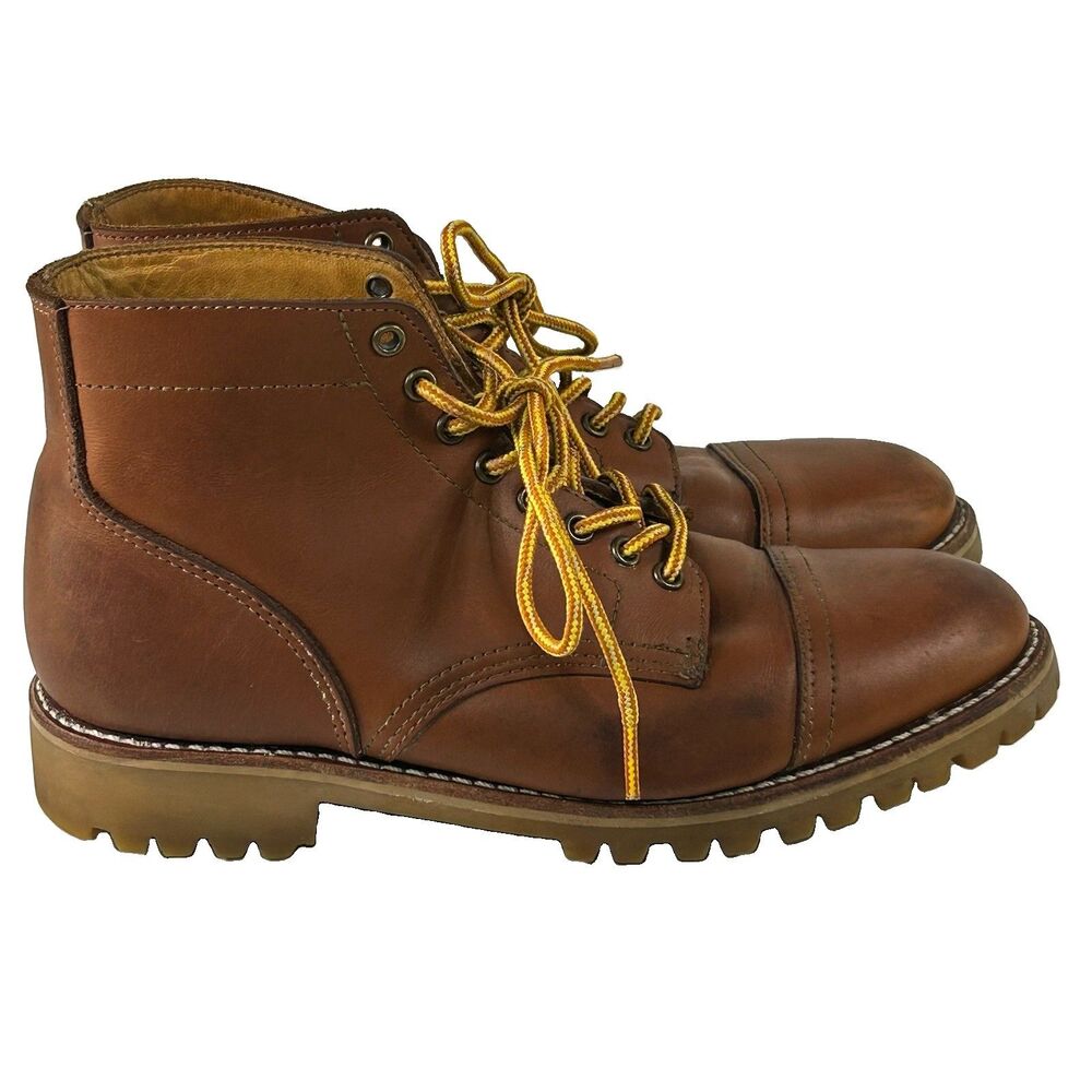 Thursday Boot Vanguard Men Honey Tan Cap Toe Vibram Lug Boot Size 6.5 Made in US